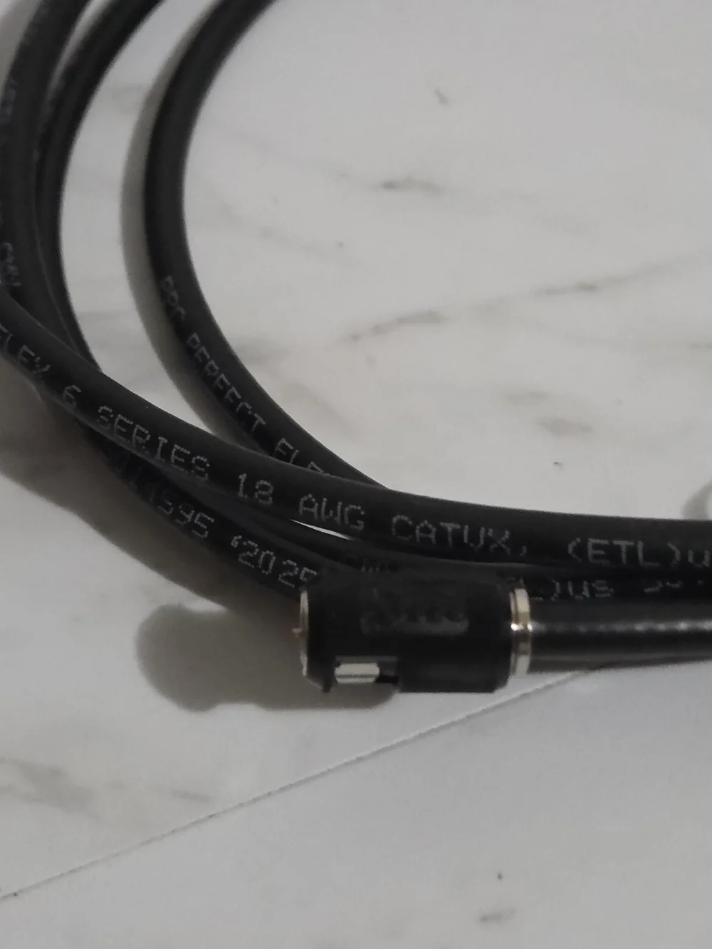 7ft Coax Cable - PPC Perfect Flex 6 Series 18 AWG Coaxial Cable - Black